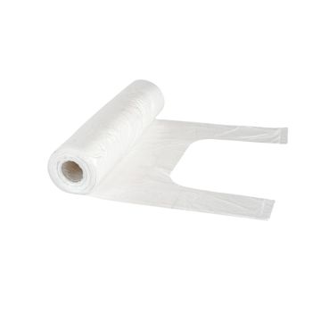 Roll-up plastic bags HDPE 5" THICK, 8 microns, 160 bags per roll"