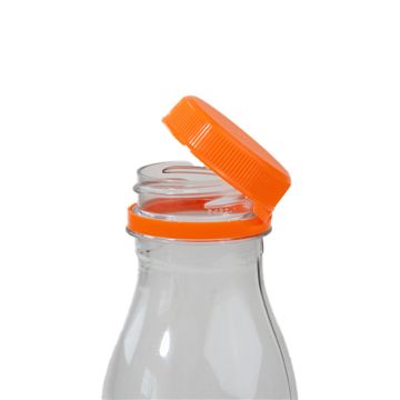 Cap fi.38 fixed orange op.100pcs. (k/30) for PET bottles, TnP