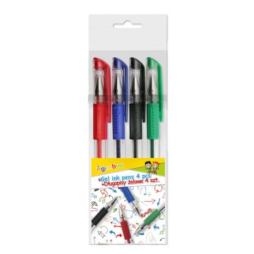 Gel pen GIMBOO Classic, 0,5mm, 4 szt., hanger, mix colors