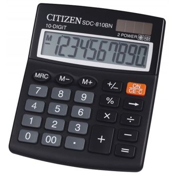 Kalkulator biurowy CITIZEN SDC-810NR, 10 -cyfrowy, 127x105mm, czarny