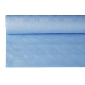 Obrus papierowy 1,2m x 8m jasno niebieski, wytłoczenie damaszkowe