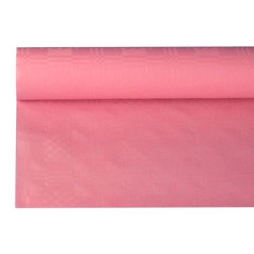 Obrus papierowy 1,2m x 8m różowy, wytłoczenie damaszkowe