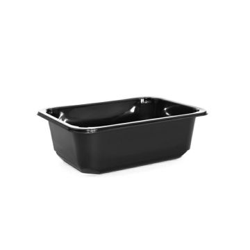 T B 187/137/1 H60 G Sealing container 1000ml height 6.0 cm black, unlined, smooth, pack of 50.