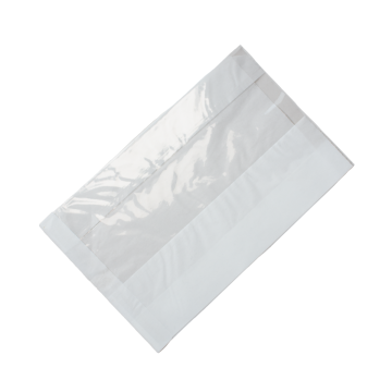 Torba biała z okienkiem 250x160x70+130PPmm, gramatura: 31+9PEg/m2, op.1000szt