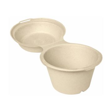 Miska z trzciny cukrowej 575ml z pokrywką op.40szt. (k/4) PFAS Free