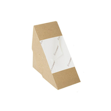 Pudełko na kanapki 12,4x12,4x7,5 okno "clear paper" op.50szt.(k/10) THEPACK