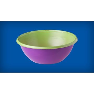 BICOLOR bowls, 10 pcs. 380ml violet/green