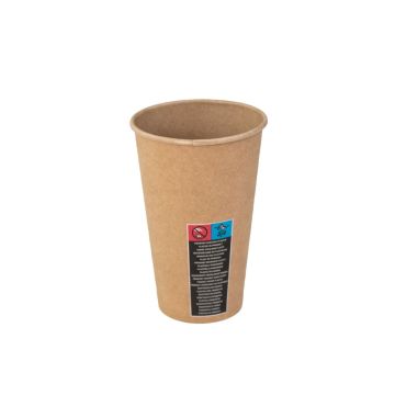 PAP/PE cup SW 400ml kraft op. 50pcs. (k/12) dia.90mm