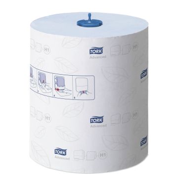 Ręcznik w roli Tork Advanced niebieski miękki H1 - 21x25cm - 6x600 listków-Celuloza/Makulatura