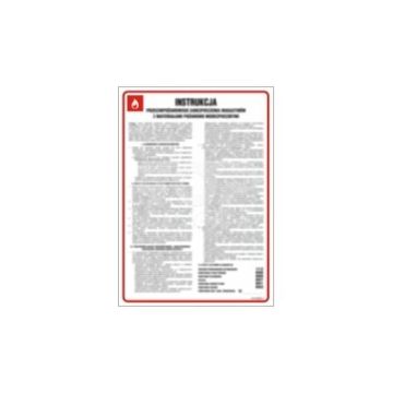 Fire instruction - fire prevention for all employees DN - 350 x 245mm DB016DNHN (in Polish)