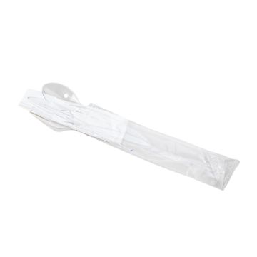 Confectionery PS premium 1 transparent op. 200pcs fork+knife+spoon+service in foil, TnP H+