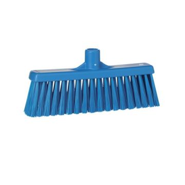 VK BROOM BLUE, Miotła z prostą szyjką i pionowym włosiem, 310 mm, średnia, niebieska