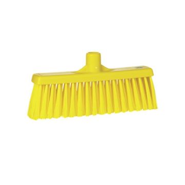 VK BROOM YELLOW, Straight-necked broom with vertical bristles, 310 mm, medium, yellow