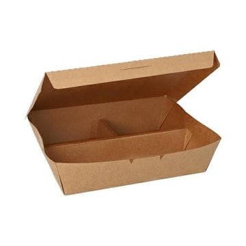 Three-part brown box 600ml 183x148x50mm op.25szt. (k/4)