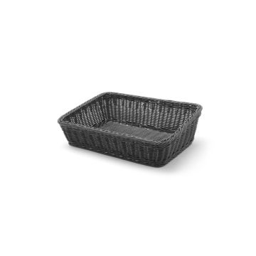 Slanting basket rectangular black 400x300x( H)120mm