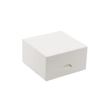 Pudełko 13x13x7cm biało/białe - BEZ OKNA op.220szt. bez nadruku