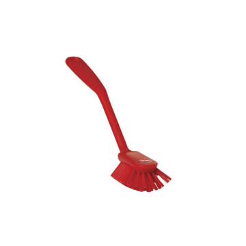 VK Szczotka do zmywania z krawędzią skrobiącą, 280 mm, średnia, czerwona