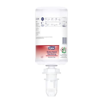 TORK S4 Hand Sanitiser Gel 1L, antibacterial, colourless, EXTRA