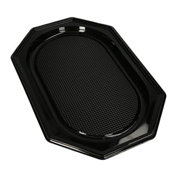 Tacka PET cateringowa czarna 350mm op. 10 sztuk