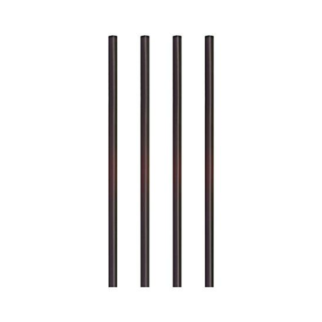 PP straws 7mm dia 15cm long black op.500pcs. (k/14) Reusable