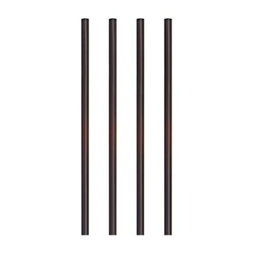 PP reusable straws dia.7mm length22cm black op.500pcs. (k/4)