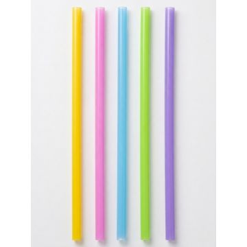 Słomki PP śr.7mm dł22cm mix kolorów op.500szt. (k/4)