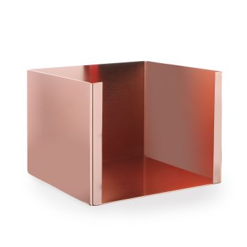 Copper napkin holder 130x130x(H)100 mm - code 593349