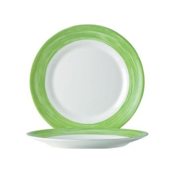 Dessert plate Brush green ø195x(H)22 code 49142