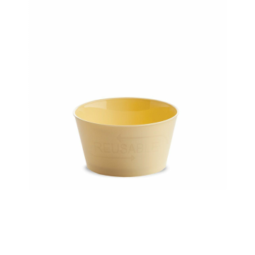 Bowl PP fi.109mm for ice cream 300ml yellow op.25szt. (k/9) ESTIVO Melissa REUSABLE