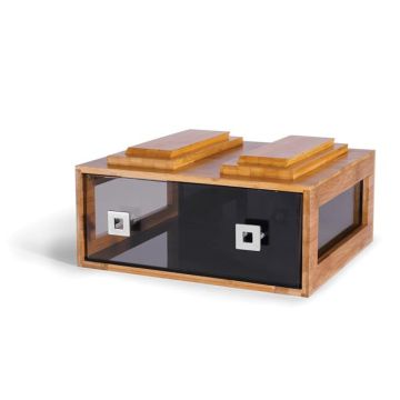 Double bamboo box with drawer