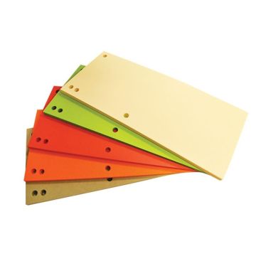 Dividers OFFICE PRODUCTS, cardboard, 1/3A4, 235x105mm, 100pcs, assorted colours