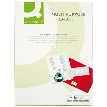Universal Labels Q-CONNECT, 210x148. 5mm, rectangle, white, 100 sheets