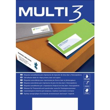 Universal Labels MULTI 3, 99. 1x93. 1mm, rounded, white