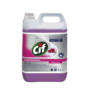 Cif Pro Formula Oxygel Wild Orchid 5L – a concentrated cleaner for floors and other washable, water-resistant surfaces