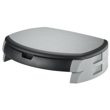 Monitor Stand Q-CONNECT, with drawer, 450x113x315mm, black-grey
