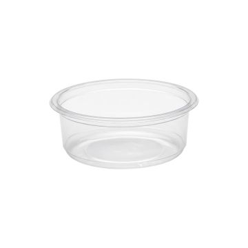 Pojemnik PP okrągły bezbarwny fi115mm - surówka, gorący sos, zupa 250 ml op. 50 sztuk