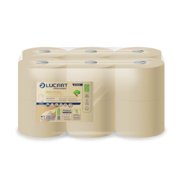 EcoNatural L-ONE LUCART toilet paper 180m, 2W, op.12rol. JUMBO - MINI 180 central dosing