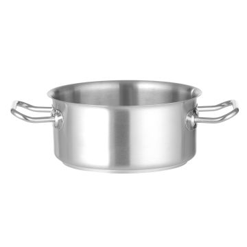 Stainless steel low pot 7,4L, diameter 280mm, h.120 mm