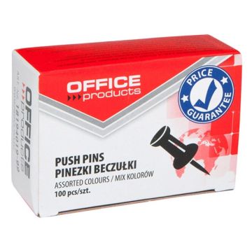 PUSH PINS, 100 PCS IN PAPER BOX OFFICE PRODUCTS