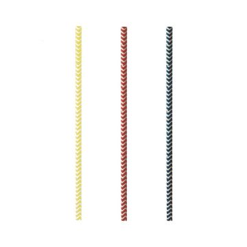 Paper straws 6mm lenght 20cm ZigZag MIX, 100pcs.