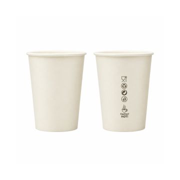 Kubek PAP/BIO SW 250ml biały op.50szt. (k/20) śr.80mm. 8oz. PLASTIC FREE