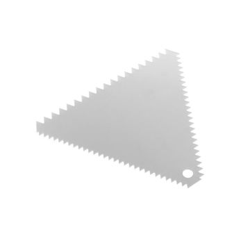 Triangular sweets scraper - stainless steel comb