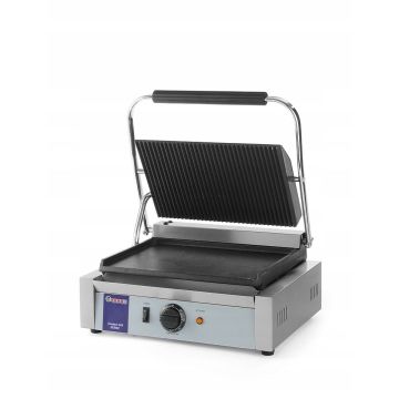 Grill kontaktowy PANINI - ryflowany-gładki  kod 263662