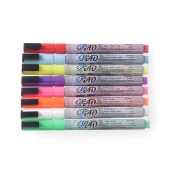 Whiteboard markers - set of 8 pcs - slim tip - code 664278