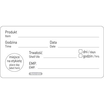 Naklejka Food Safety "Data przydatności" –  kod 850206