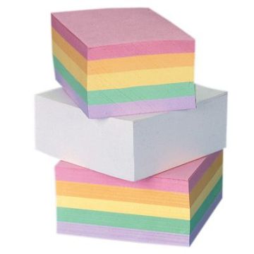 Glued paper cube, coloured, 90x65x35 mm, Has