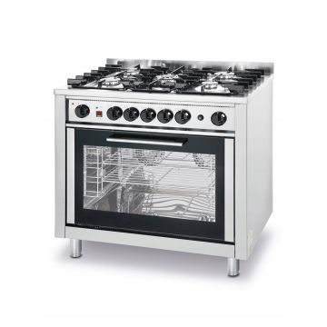 Kuchnia gazowa 5-palnikowa Kitchen Line z konwekcyjnym piekarnikiem elektrycznym i z grillem - kod 225707