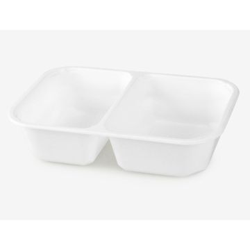 Pojemnik obiadowy Small Catering biały 160x112x45 2-dzielny 420ml op. 900 sztuk