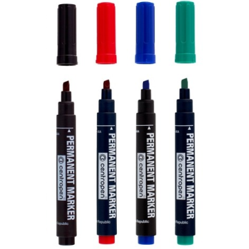 Marker permanentny 8876/8576 CENTROPEN niebieski, końcówka ścięta