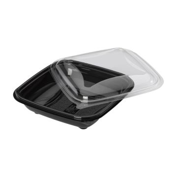 FCR140N+CVCR140 set, 80pcs (k/4) black 500ml container + cover crystal